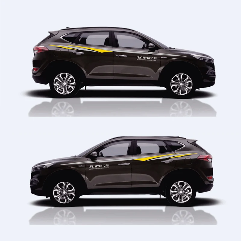 TAIYAO автомобильный Стайлинг спортивный автомобиль наклейка для hyundai SANTAFE IX35 Tucson Mark Levinson автомобильные аксессуары и наклейки Авто Наклейка - Название цвета: Grey car