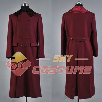 

Doctor Who 4th Doctor Plum Red Long Trench Wool Coat New Original 100% Cosplay Costume Halloween Uniform Outfit