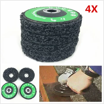 

4pcs 4" Grinder Wheels Discs Car Paint Rust Removal Clean Polishing 46Grit Wear-resistant