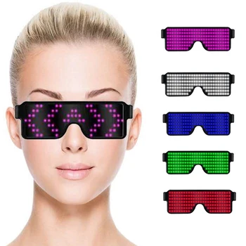 

New Led Party Glasses 11 Modes Quick Flash USB Charge Luminous Glasses Christmas Decorations Concert Light Child Toys