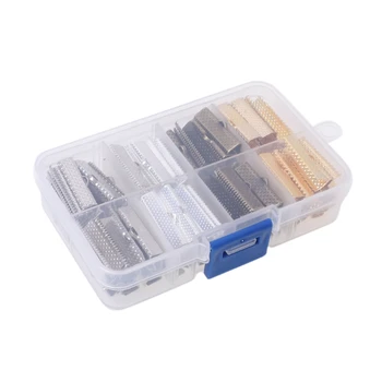 

120 Ribbon Clip Clamp Cord Crimp End Clasp Cap Tip Necklace Bracelet Connector