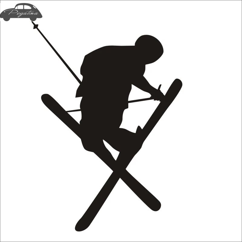 Pegatina Skiing Sticker Winter Sports Snow Decal Ski Posters Vinyl Wall Decals Decor Mural Skiing Sticker