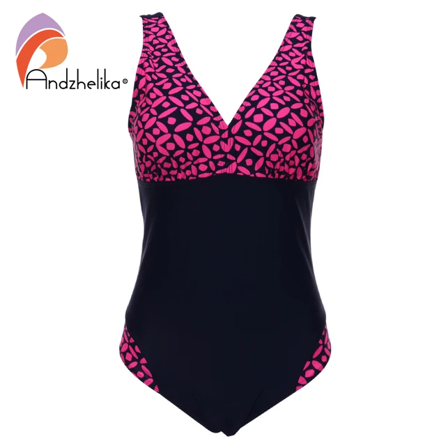 Special Offers Andzhelika Plus Size Swimwear One Pieces Swimsuits pint Geometric Patchwork Solid high waist bathing suits Swimming 7XL 8285-3 Special Offers Andzhelika Plus Size Swimwear One Pieces Swimsuits pint Geometric Patchwork Solid high waist bathing suits Swimming 7XL 8285-3