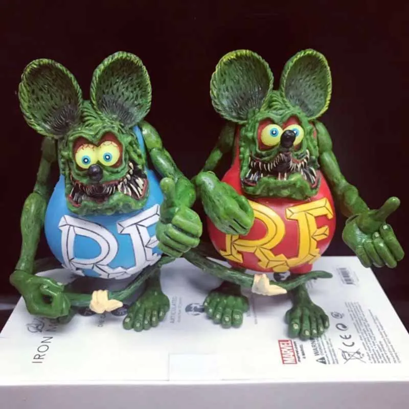 

16cm Rat Fink joint movable Anime PVC Action Figure Collectible Model Toys