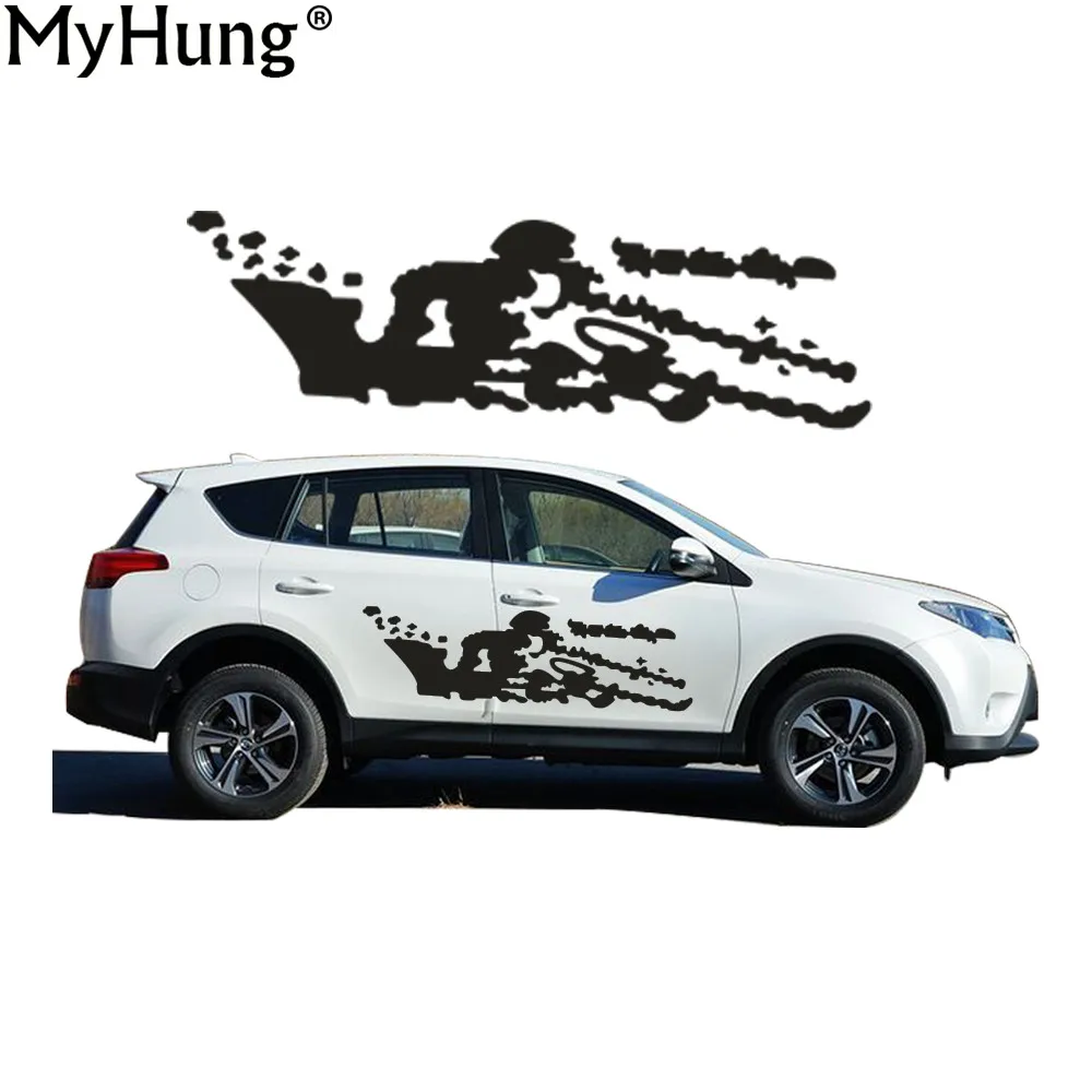 

Personality Big Size Car Sticker For Toyota RAV4 SUV US ARMY World War II Soldier Car Whole Body Sticker Decor Car Styling 2PCS