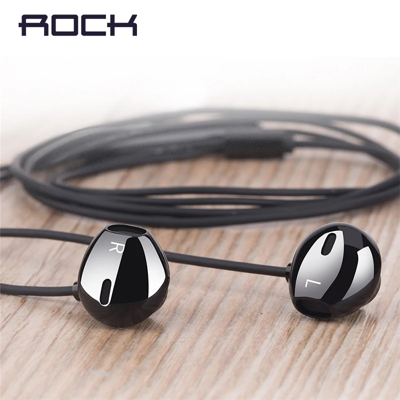 

ROCK In Ear Earphone with 3.5mm Stereo Sound Headset for iPhone Samsung Xiaomi ear phone with wired for Mobile Phone Earphone
