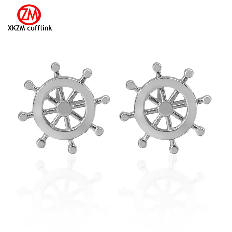 

Luxury Men Silvery Rudder Cufflinks High Quality Lawyer Groom Wedding Cufflinks For Mens Shirt Cuff Links French Jewelry