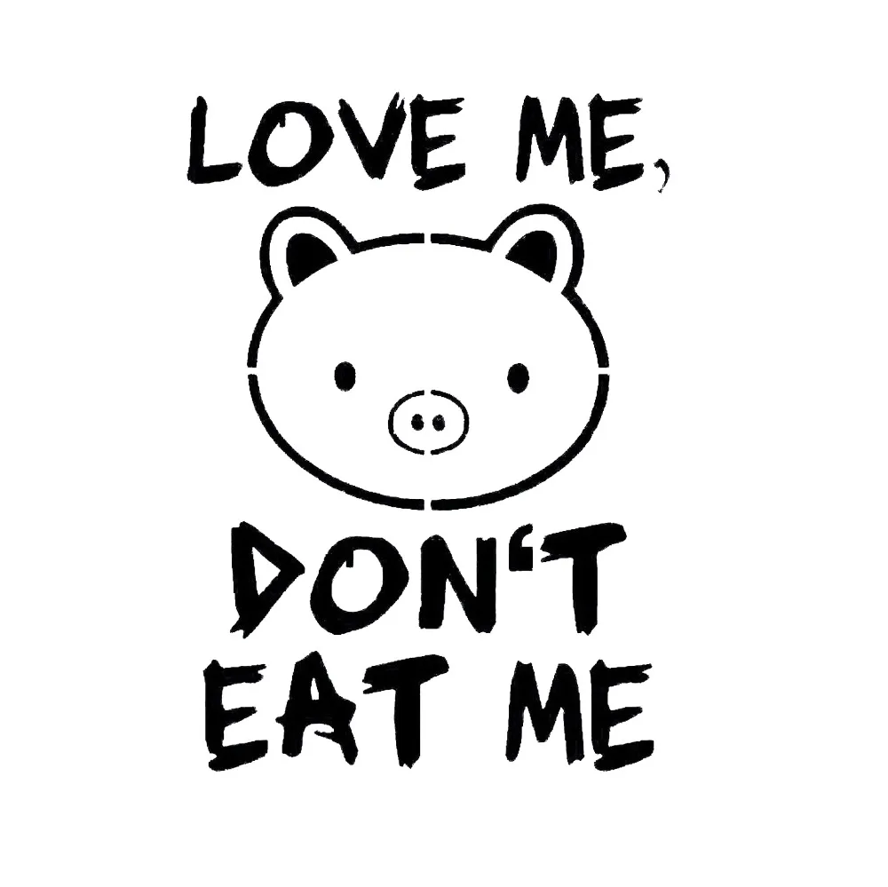 

12*8.5cm Jdm Sticker Decal Autoaufkleber Love Me Schwein Vegetarier Vegan Vinyl Car Stickers And Decals
