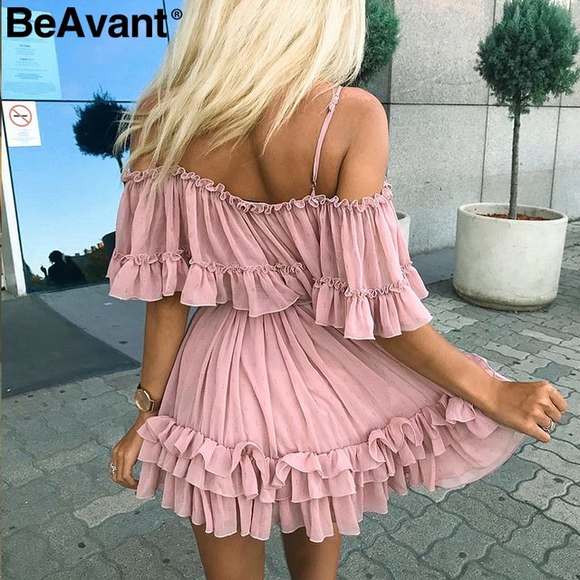 FREE SHIPPING Women Off Shoulder Ruffle Dress JKP1652 Allkpop Shop