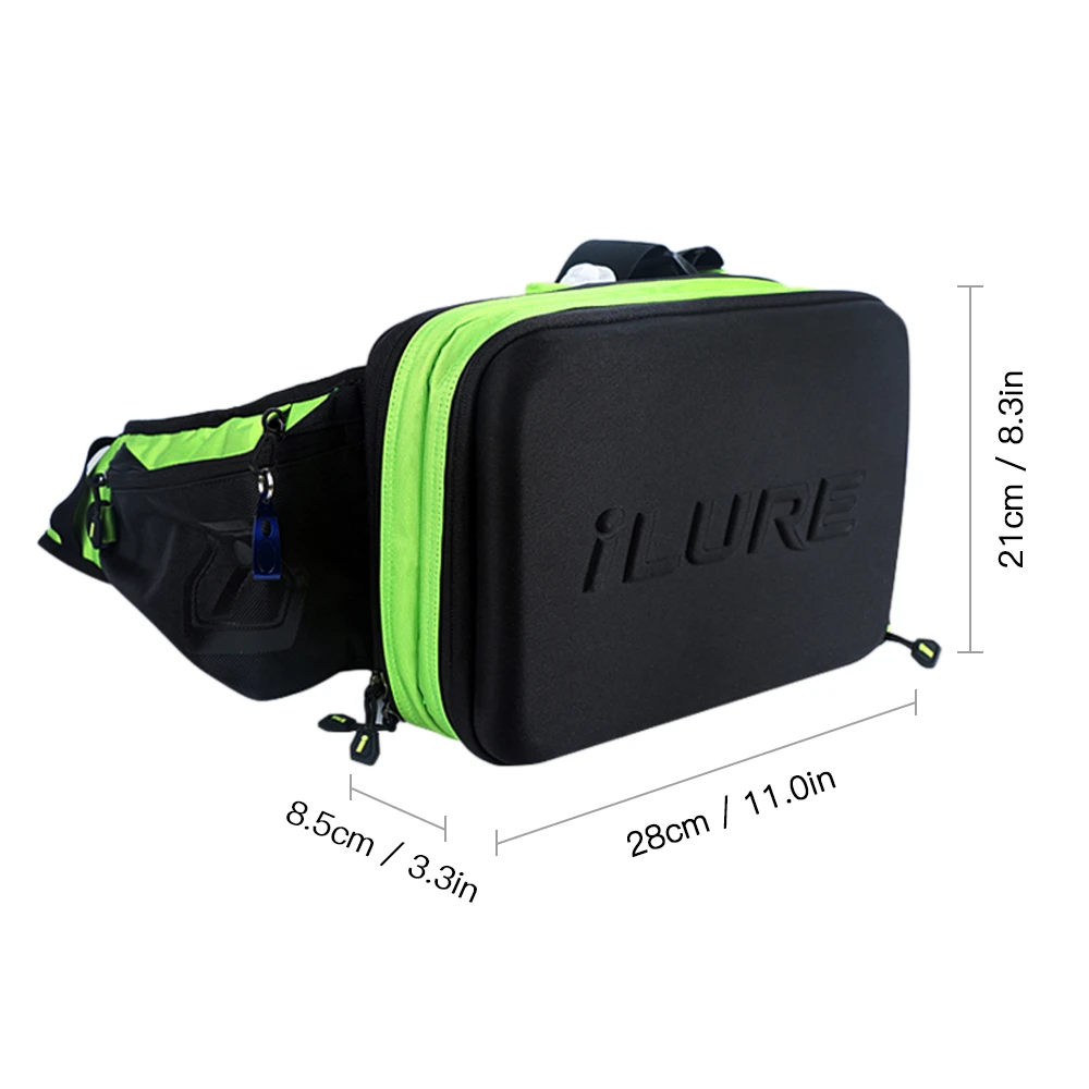 Water-resistant Fishing Tackle Storage Bag Sling Pack Outdoor Shoulder Cross Body Bag with Utility Tackle Box