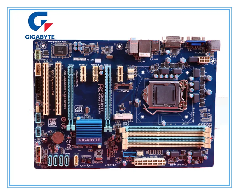 Б/у оригинальная материнская плата Gigabyte GA-B75-D3V LGA 1155 DDR3 32G B75 B75-D3V настольная материнская плата SATA II SATA III системная плата