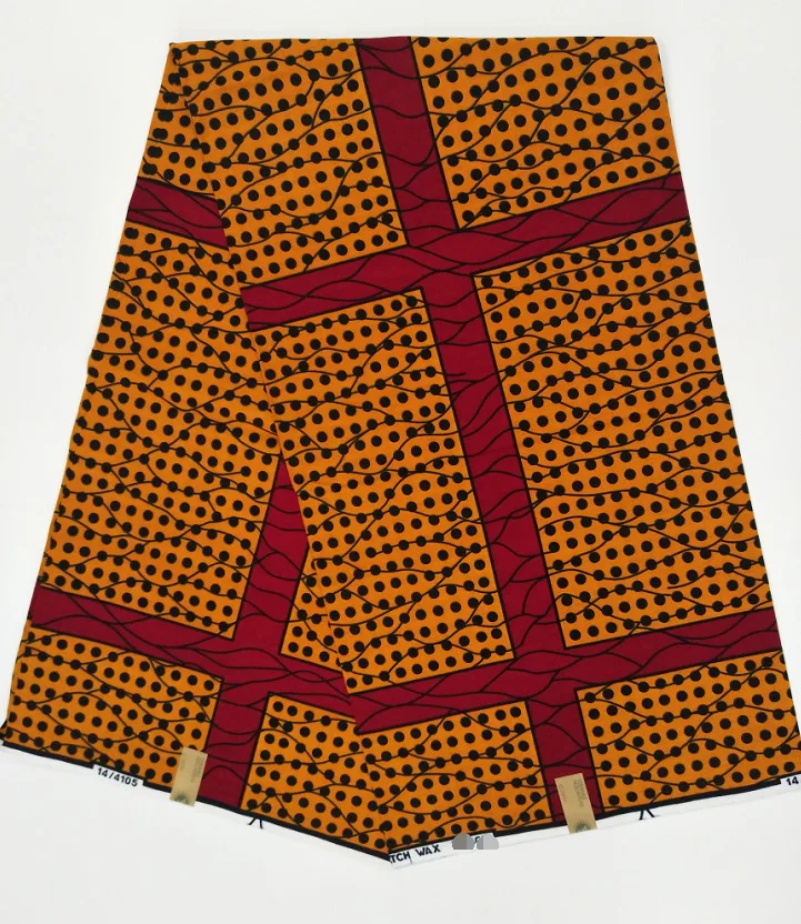 Высокое качество Африканский реальный, настоящий воск 6 ярдов/партия надежный нидерландский воск африканская кружевная ткань под традиционное платье ASO EBI горячий воск настоящий - Цвет: as picture