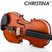 Кристина EU3000A скрипка 4/4 Сделано в Европе Клен пламенная скрипка высокого качества ручной работы антикварная скрипка s с Скрипка чехол лук