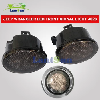 

1 pair front grill turn signal light black smoke color led turn signal light J026