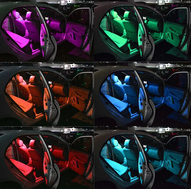 2 шт. Led w5w T10 led t10 RGB салона свет украшения Ширина удаленного Габаритные Огни Авто