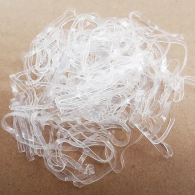 

100PCS/Lot Flexibility High Quality Transparent Rubber Band Elastic Bands Rubber Hair Band Ring Women Girls Hair Tie Rope