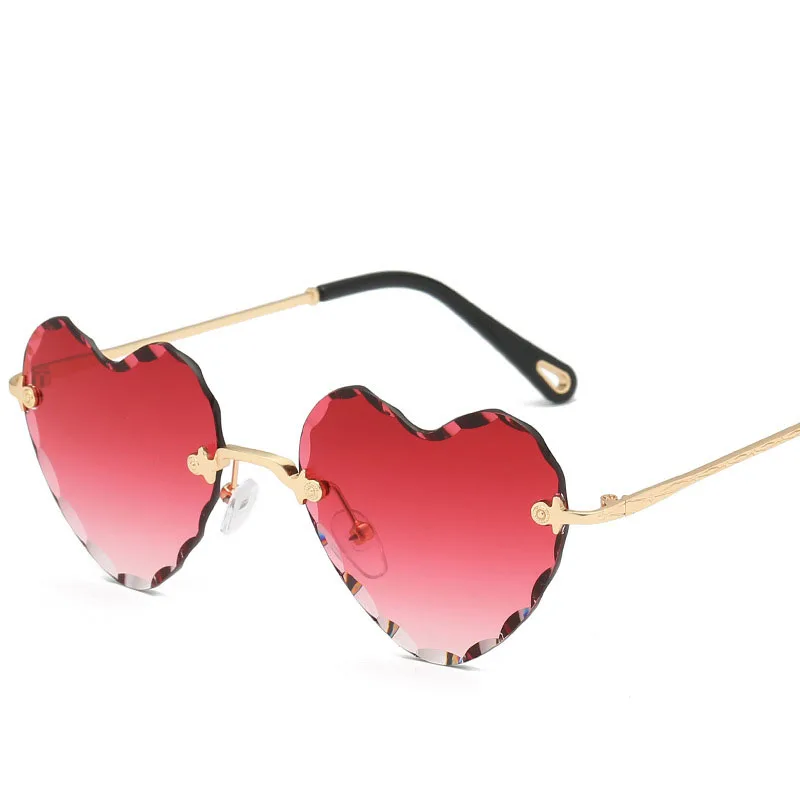 2019 Heart Rimless Sunglasses Women Vintage Brand Designer Ocean Sun glasses Women Retro Overseas Beach Leisure Sunglass UV400 2019 Heart Rimless Sunglasses Women Vintage Brand Designer Ocean Sun glasses Women Retro Overseas Beach Leisure Sunglass UV400