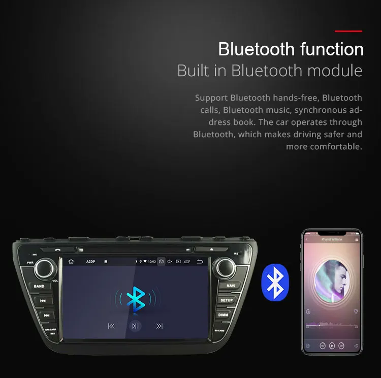 Sale TOPBSNA Android 9.0 2 Din Car DVD Player For Suzuki SX4 S-Cross 2014 2015 2016 GPS Multimedia Navigation Bluetooth Video Stereo 6