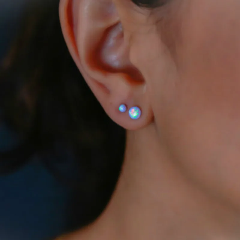 

New arrival Fresh 3 Sizes Australian Synthetic Austrian Porcelain Stud Earrings Colorful Gift For Women and Men Wholesale