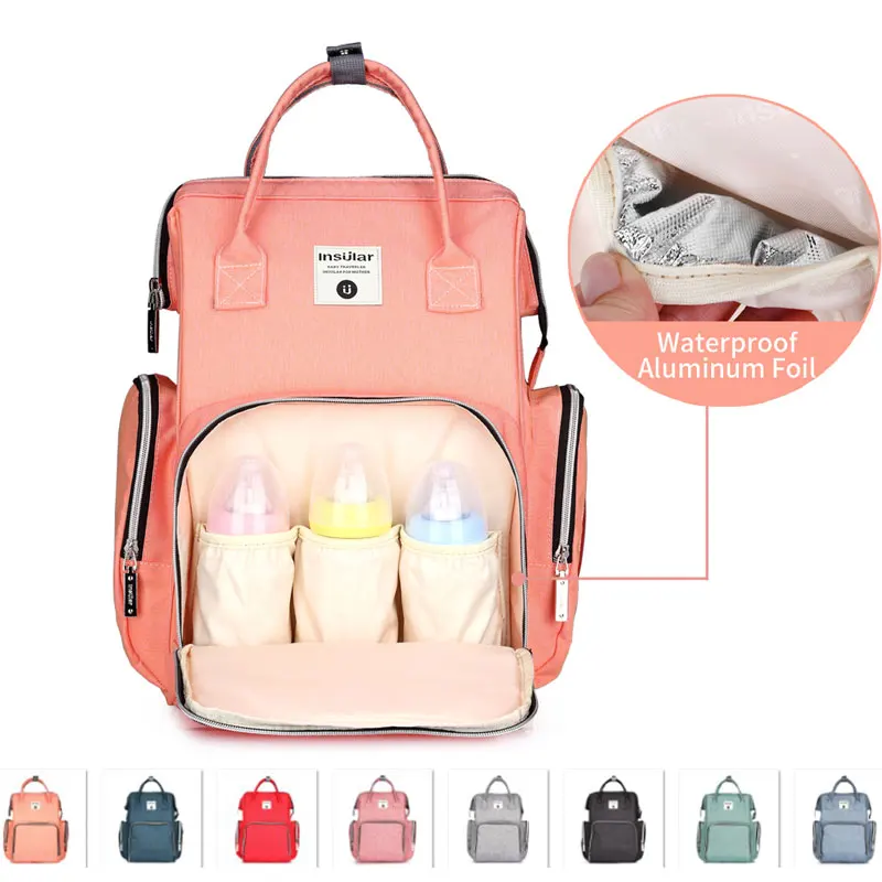 

New Upgraded Fashion Mummy Maternity Nappy Bag Large Capacity Baby Bag Travel Backpack Designer Nursing Bag Baby Care waterproof