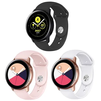 

Gosear Adjustable Solid-color Silicone Replacement Wristband Watch Strap Band for Samsung Galaxy Watch Active