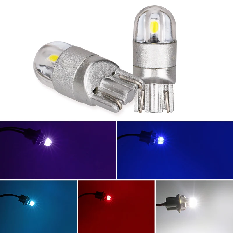 

2pcs T10 LED Car Light W5W SMD 3030 License Plate Led Dome Lamp Car Clearance Parking Light Wedge Bulbs Auto Car Styling 12V