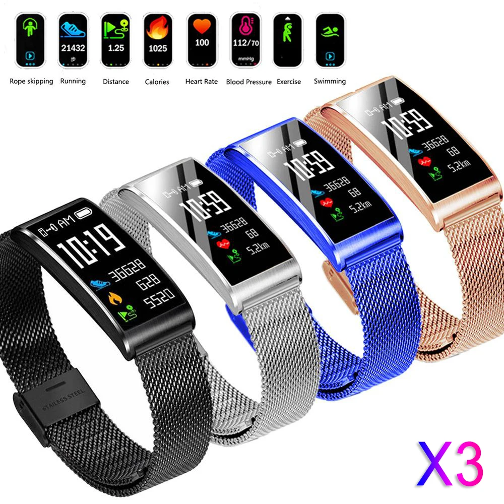 

X3 IP68 Bluetooth Smart Watch Women Bracelet Smart Wristbands Blood Pressure Heart Rate Monitor GPS Pedometer Men Watchbands