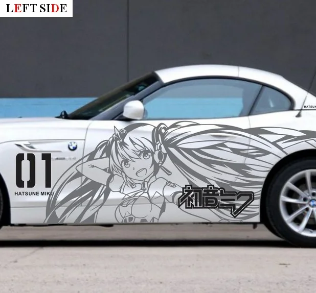 

LEFT SIDE Car Stickers Tailor-made High Quality Japanese Cartoon Anime Body Styling Decal Accessories Waterproof Sunscreen