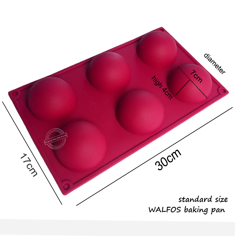 WALFOS пищевая 6 Полость силиконовая форма для торта антипригарная форма для выпечки Кондитерские инструменты для мыла, маффина, домового, пудинга и желе