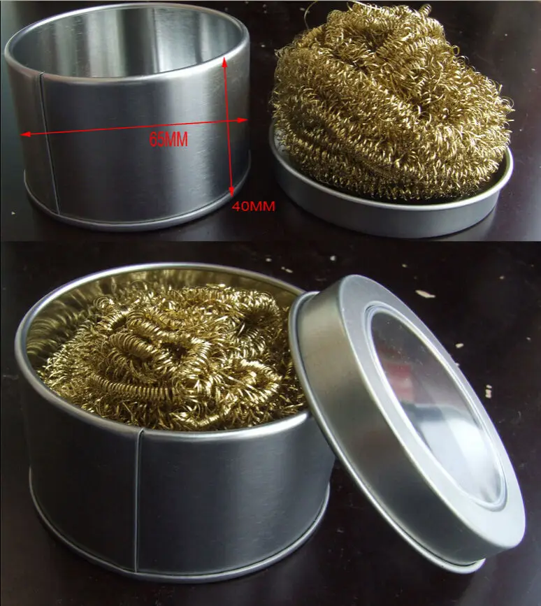 10pcs X Metal Soldering Iron Tip Cleaner + Tips Solder Brass Sponge And