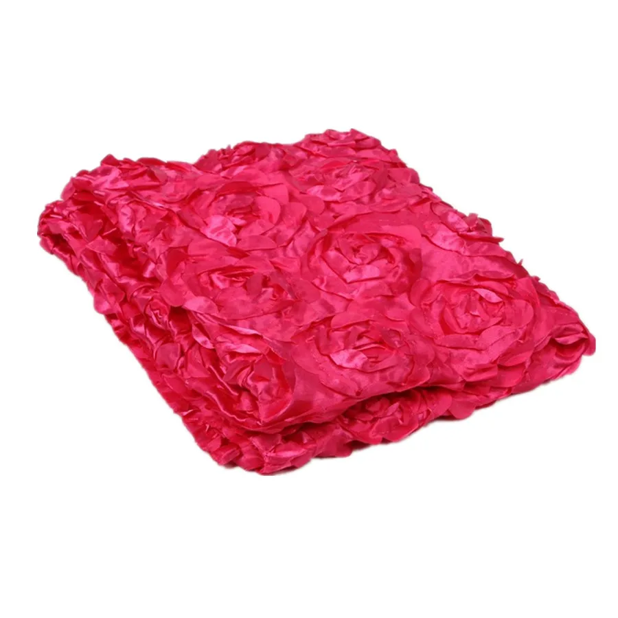 Rose Flower Baby Photography Blankets Backdrops Infant 3d Flower Swaddle Wrap Photo Props Accessories mei red - 