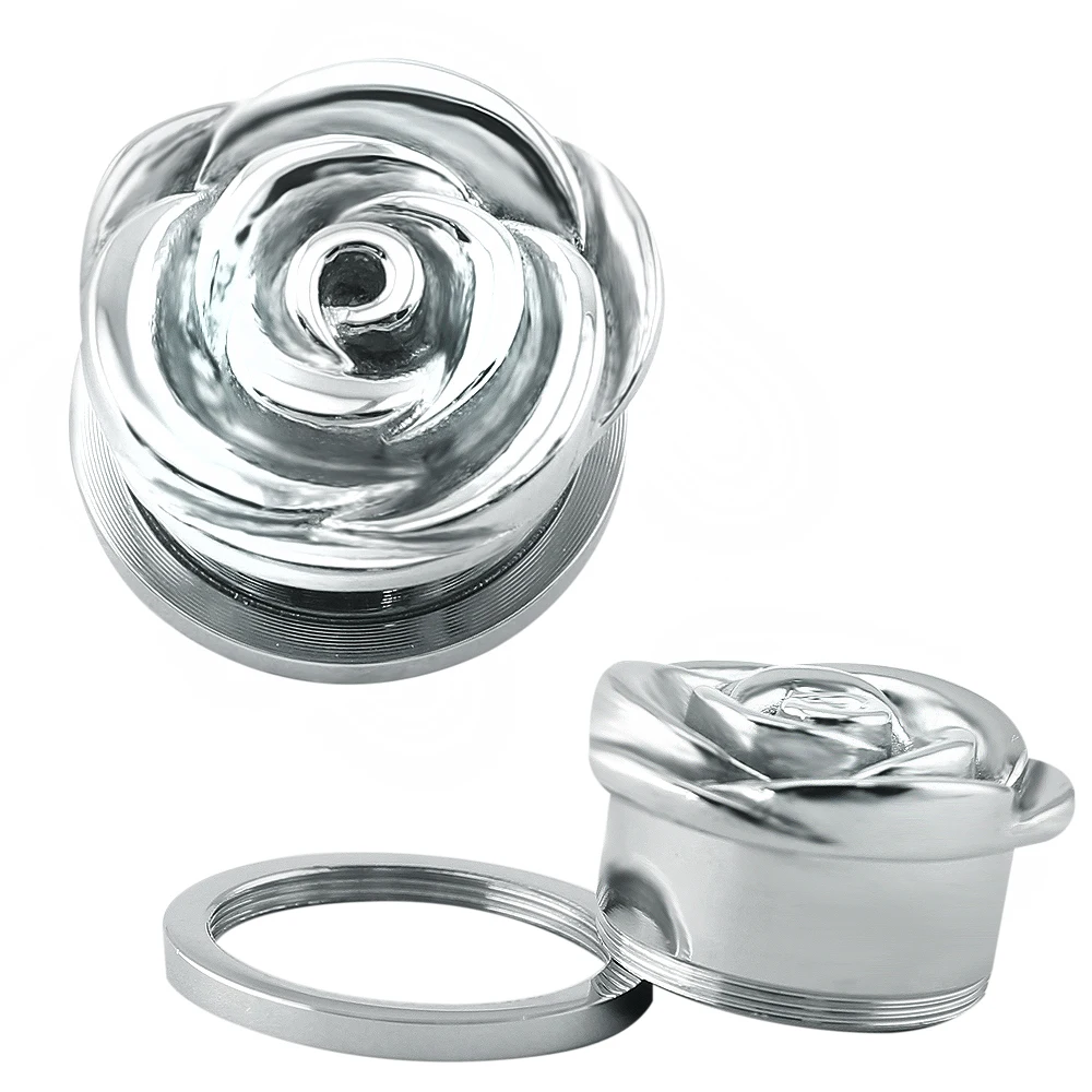 Rose Ear Plugs Tunnels Screw 8 20mm Gauges Women Ear Plugs Tunnels