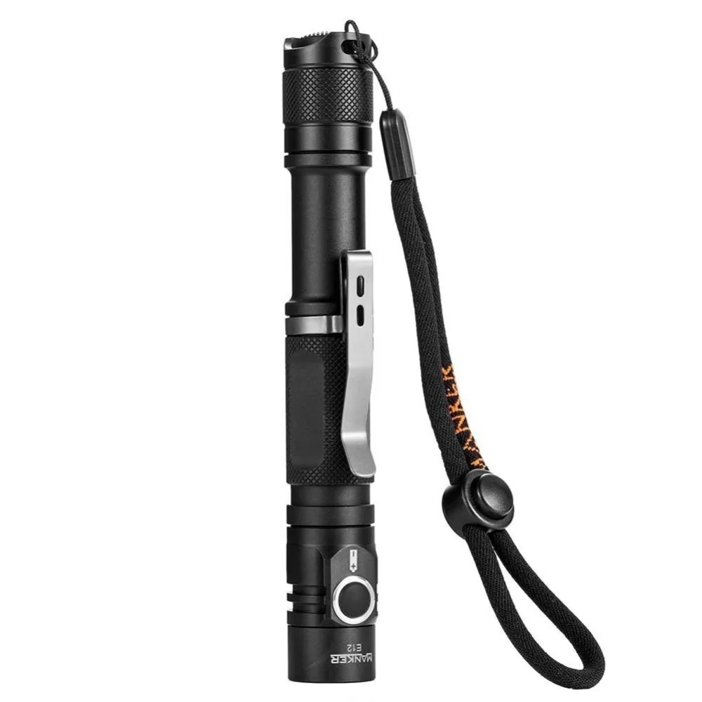 Светодиодный тактический фонарь MANKER E12 650 лм 2 батарейки АА светодиодный CREE V5 2X AA