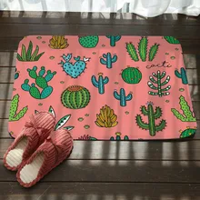 Тропическое растение кактус печать Коврики для пола коврики для дома гостиная спальня Нескользящие коврики дверь в ванную коврики розовый ковер