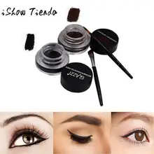 ISHOWTIENDA Новое поступление 1 коробка с 2 шт гелевая подводка для глаз Косметические кисти для макияжа черная жизнь водонепроницаемый Горячая