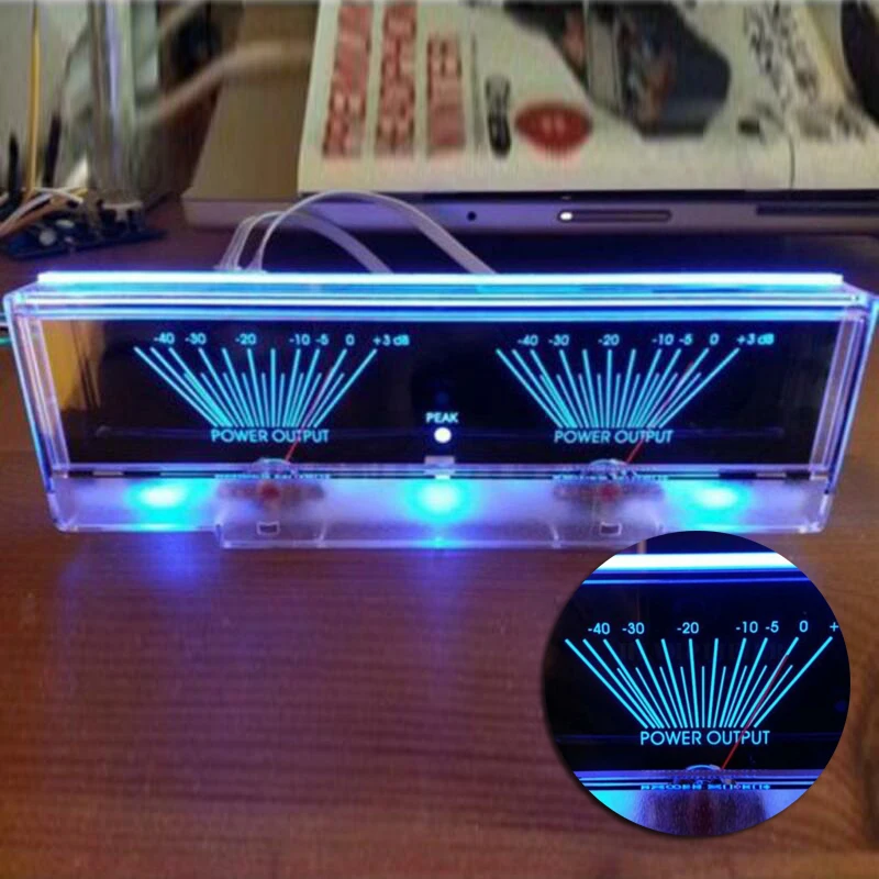 

Tools Digital LED Lamp VU meter Measure High Precision P-78WTC-BGB-S106 Audio level PMMA + PS Useful Practical