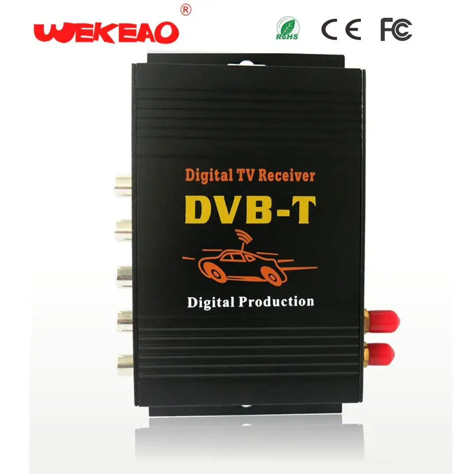 

Wekeao Box DVB-T2 ATSC ISDB-T DVB-TMPEG-4 Tuner Dual Antenna Car HD Digital TV Turner Receiver Auto TV High Speed Two Chip