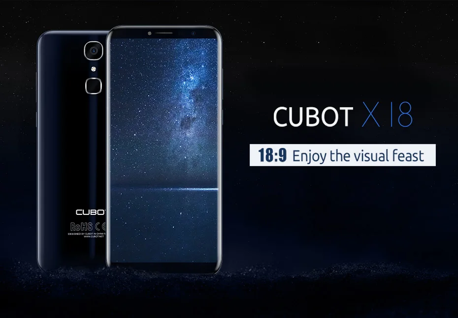 Cubot X18 смартфон 5,7 "HD + 18:9 MT6737T четырехъядерные мобильные телефоны Dual SIM карты Android7.0 Идентификация отпечатков пальцев 3 ГБ + 32 ГБ 3200 мАч 4G LTE 13MP