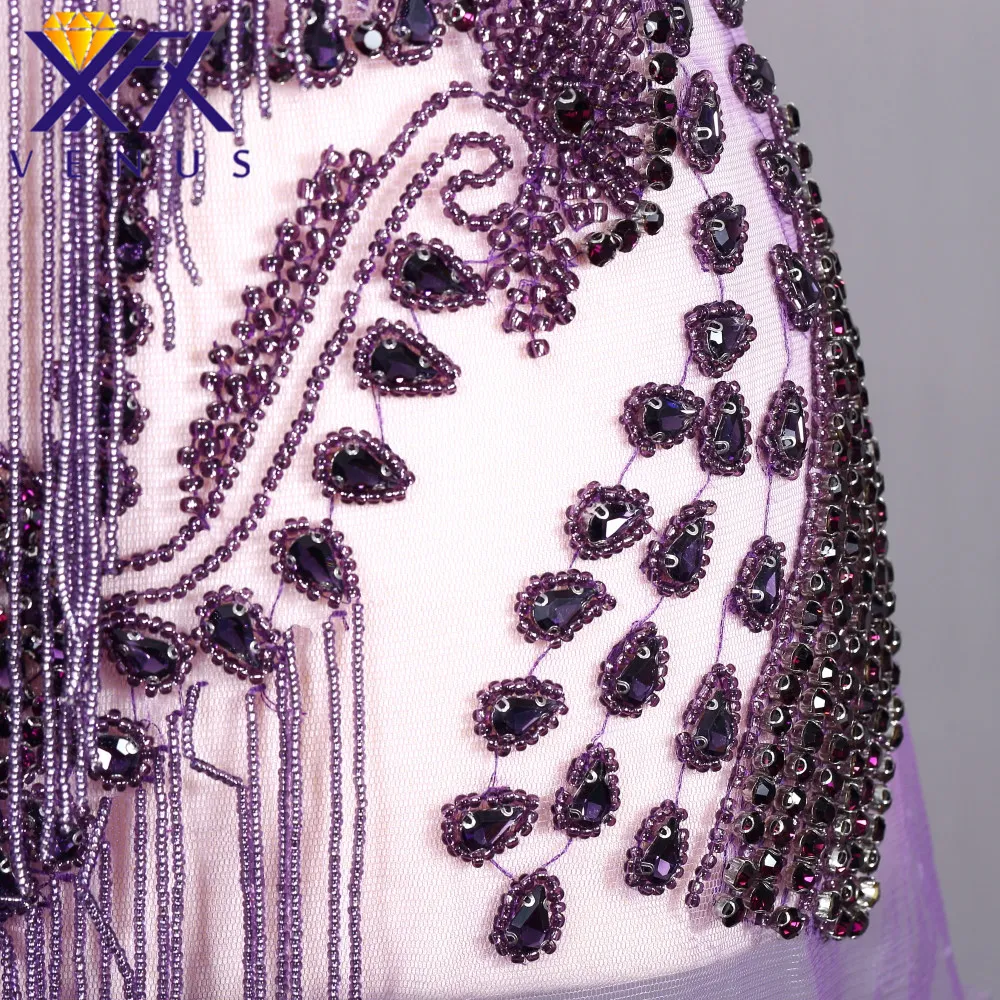 XFX Венера леди чисто ручной работы платье свадебное платье аппликация патч, Свадебные Поставки хрустальные блестящие стразы бисерный лиф