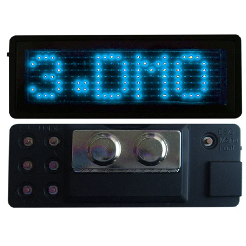

Blue Red LED Programmable Scrolling Name Message Badge Tag Digital Display English