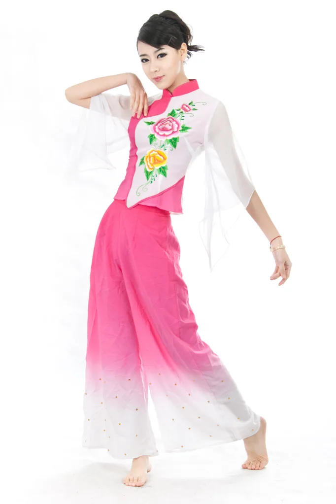 Костюмы для народных китайских танцев костюм Yangko Одежда для танцев в традиционном китайском стиле Костюмы для женщин