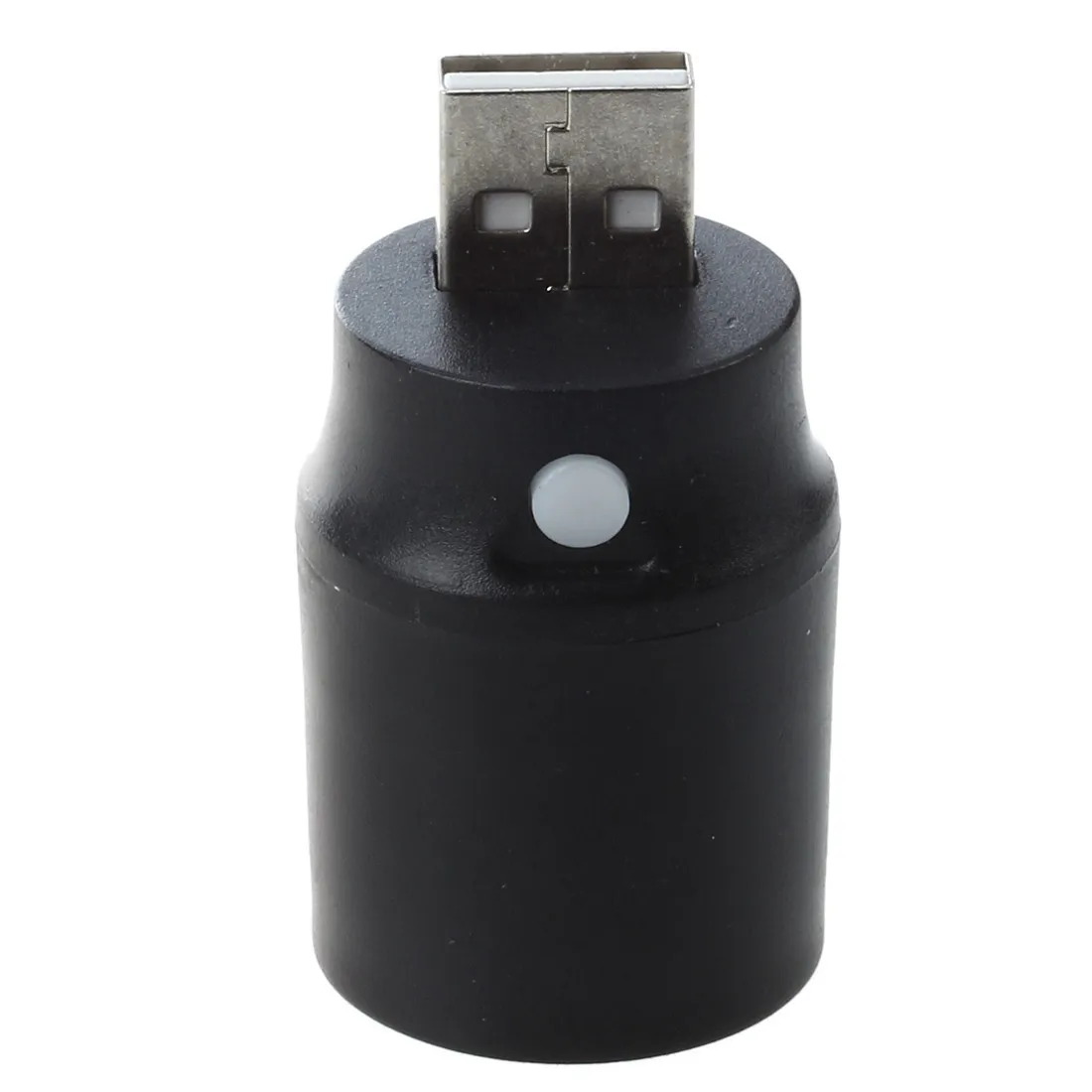 

1 PC Black Plastic White Light Press Button USB LED Lamp Torch Easy To Carry And Use