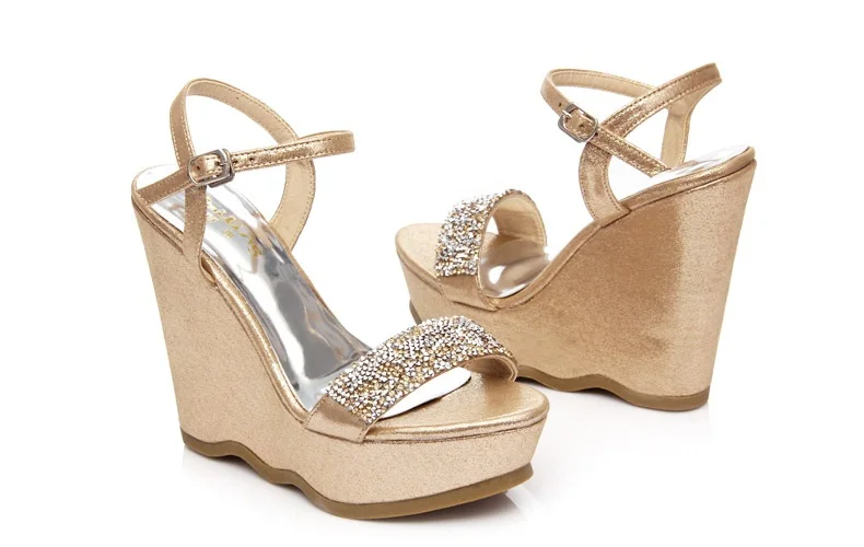 40_Womens Summer Fashion High Platform Wedges Small Size Shoes Online Elegant Rhinestone Sandals On Sale High Quality