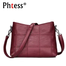 Женские сумки-мессенджеры, маленькие высококачественные Клетчатые Сумки из искусственной кожи, красные женские сумки-тоут через плечо для женщин, сумка на плечо