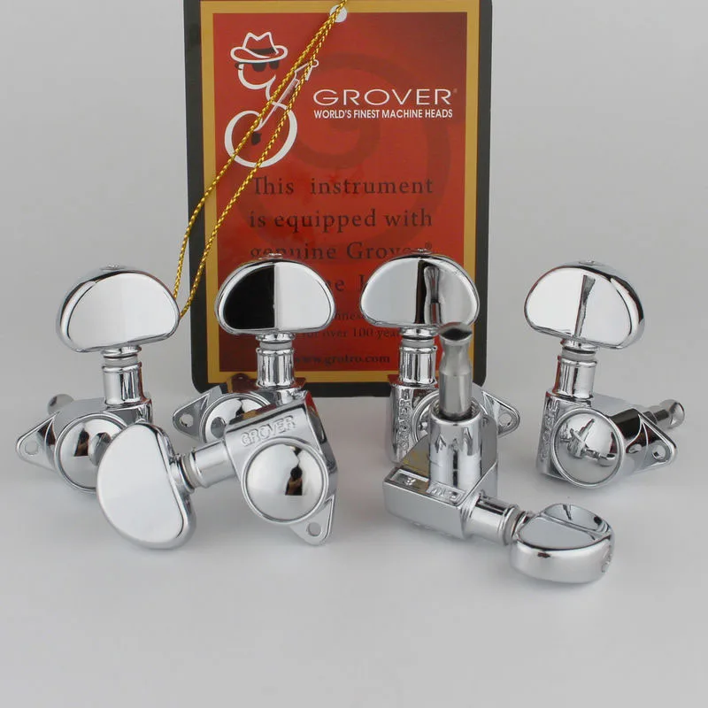 Chrome Grover Rotomatic with 18:1 Gear Ratio 102-18 Series Electric Guitar  Machine Heads Tuners