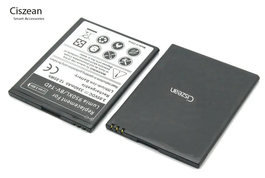 1x3340 мАч сменный аккумулятор подходит для Microsoft Nokia Lumia 950 XL 940 RM 1118 1116 BV T4D / BVT4D и