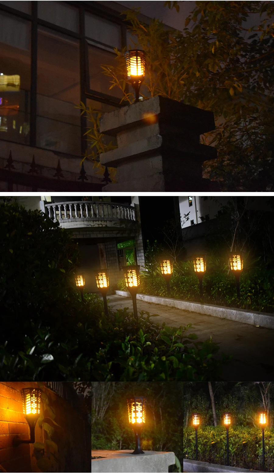 Levou as Luzes do Jardim da Lâmpada à Prova 2-pacote de Energia Luz para Jardim Solar Recarregável Água Tochas Chama Dança Gramado Jardim Garagem d' Ip65 9 d' água IP65 Tochas Chama Dança Luz