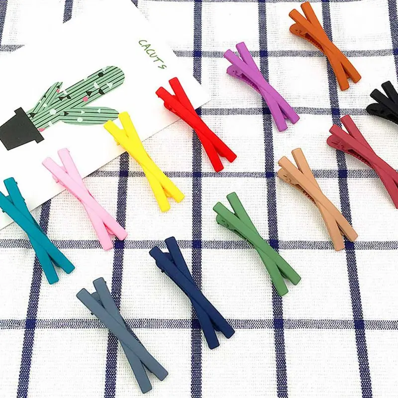 

Scrub Candy Color Small Cross Hairpin Girls Kids Hair Clips Barrette Accessories For Women Hairgrip Hairclip Headdress Headwear