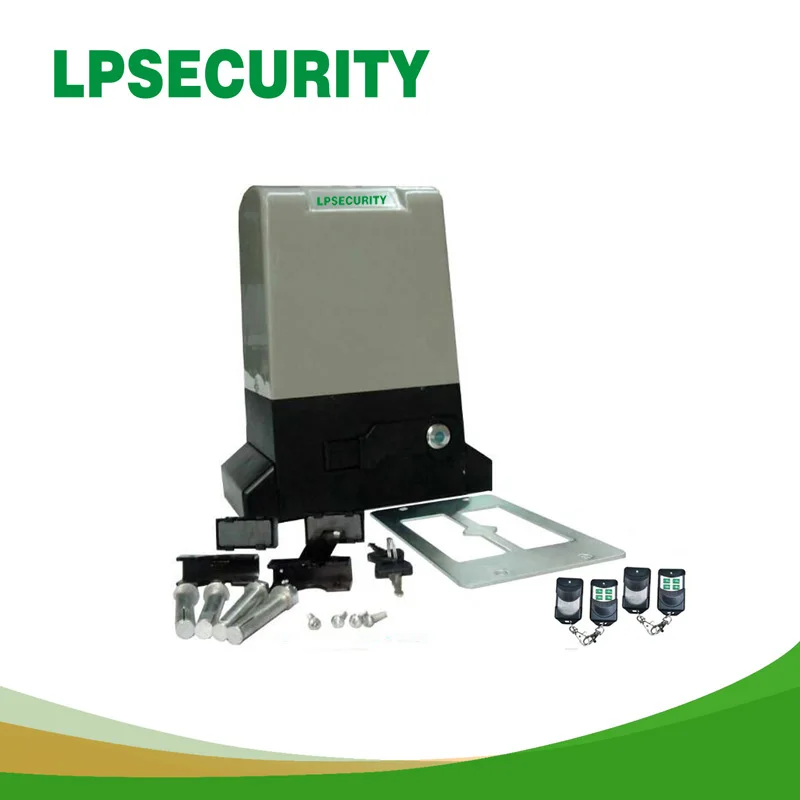 

LPSECURITY 4 KEYFOBS 800KG/1500KG automatic sliding gate opener motor operator (no 110V AC,SENSOR LAMP BUTTON OPTIONAL )