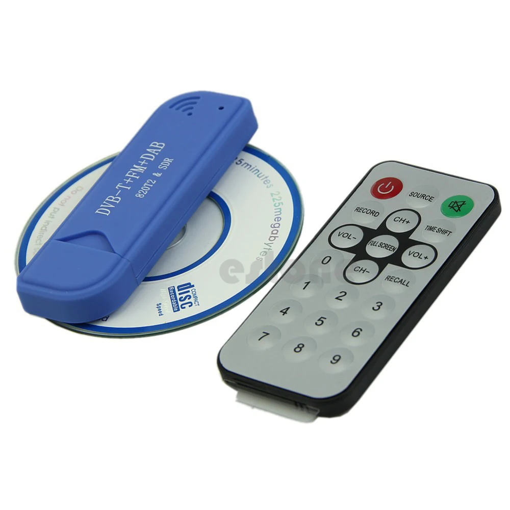Высокое качество USB 2,0 цифровой сигнал DVB-T SDR+ DAB+ FM HDTV тюнер ресивер RTL2832U+ R820T2 СПД